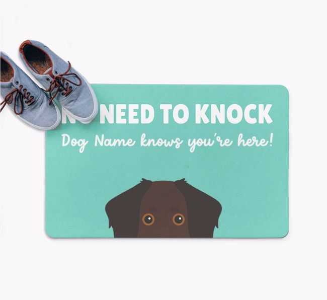 No Need To Knock: Personalized {breedFullName} Doormat